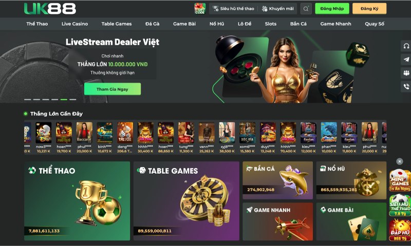 Nhà cái chú trọng đến việc thiết kế giao diện trang chủ