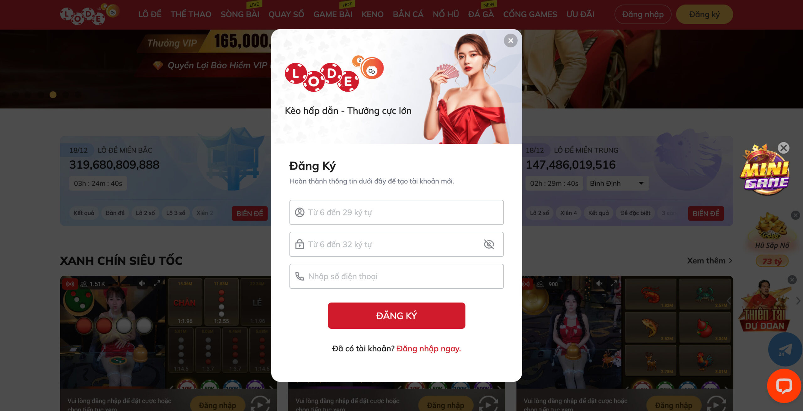 Thủ tục tạo tài khoản mới tại Lode88 dễ thực hiện