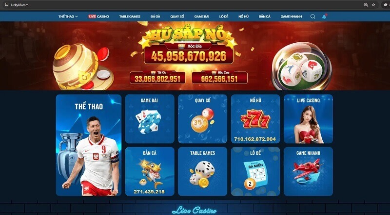 Lucky88 đa dạng trò chơi cá cược